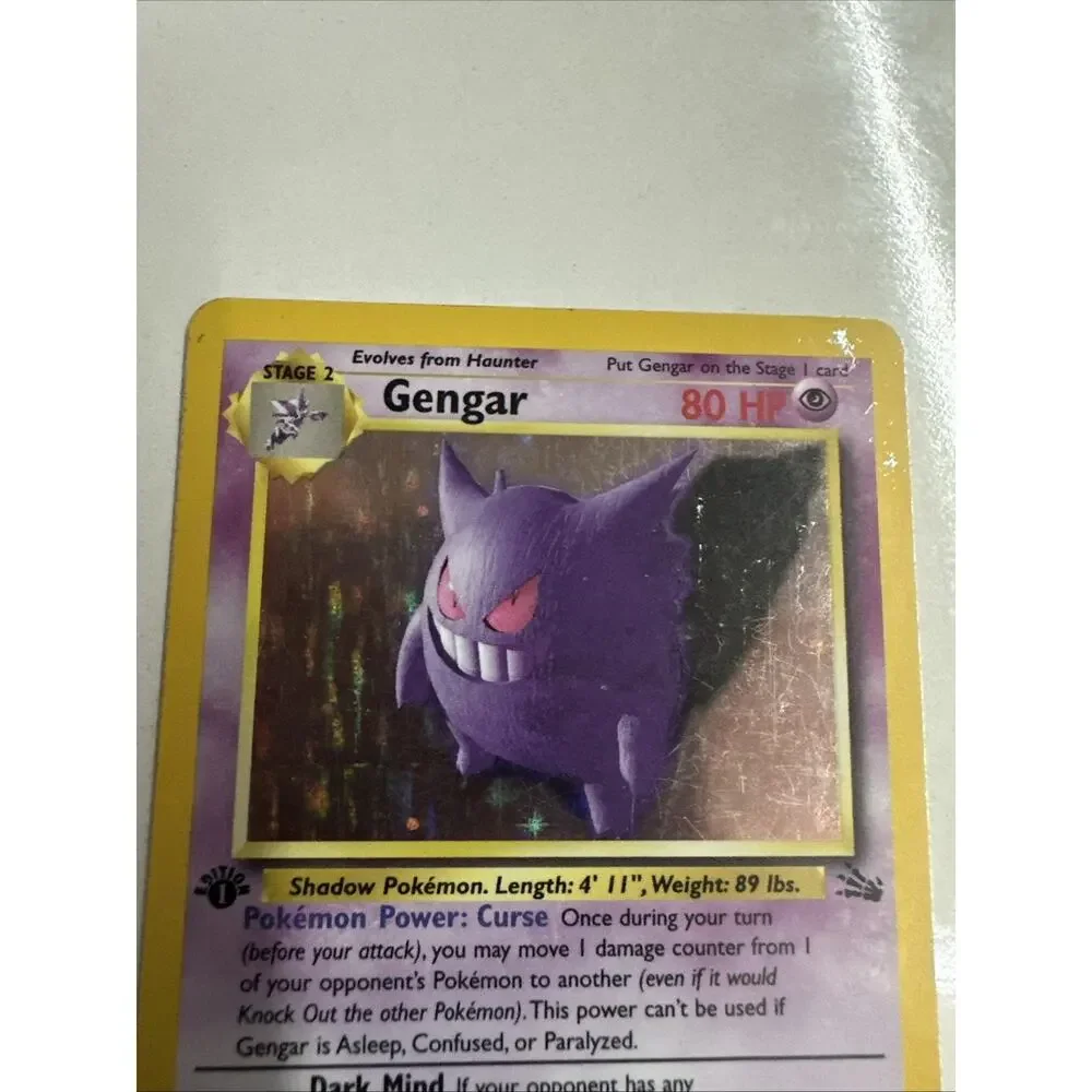 1999 Pokemon Fossil 1st Edition Gengar Holo 5/62 WOTC Vintage - MP